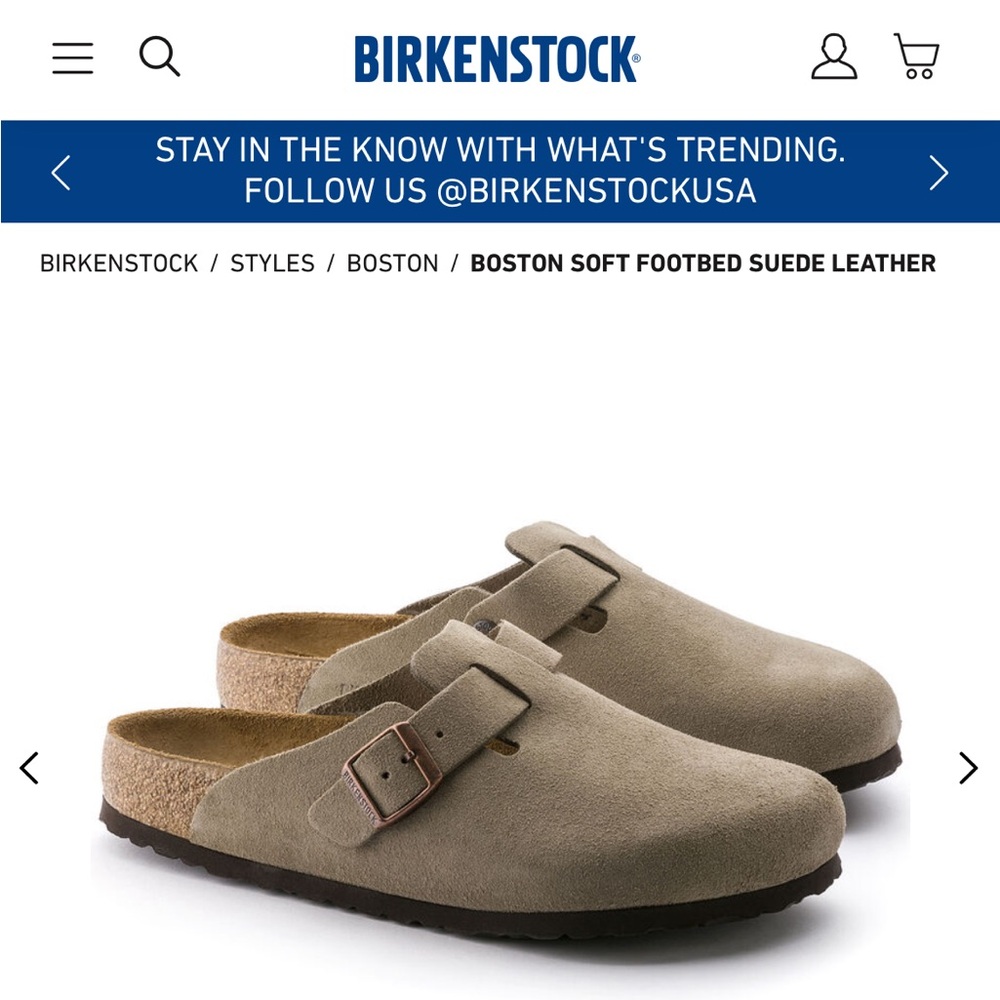 Taupe Boston Birkenstock